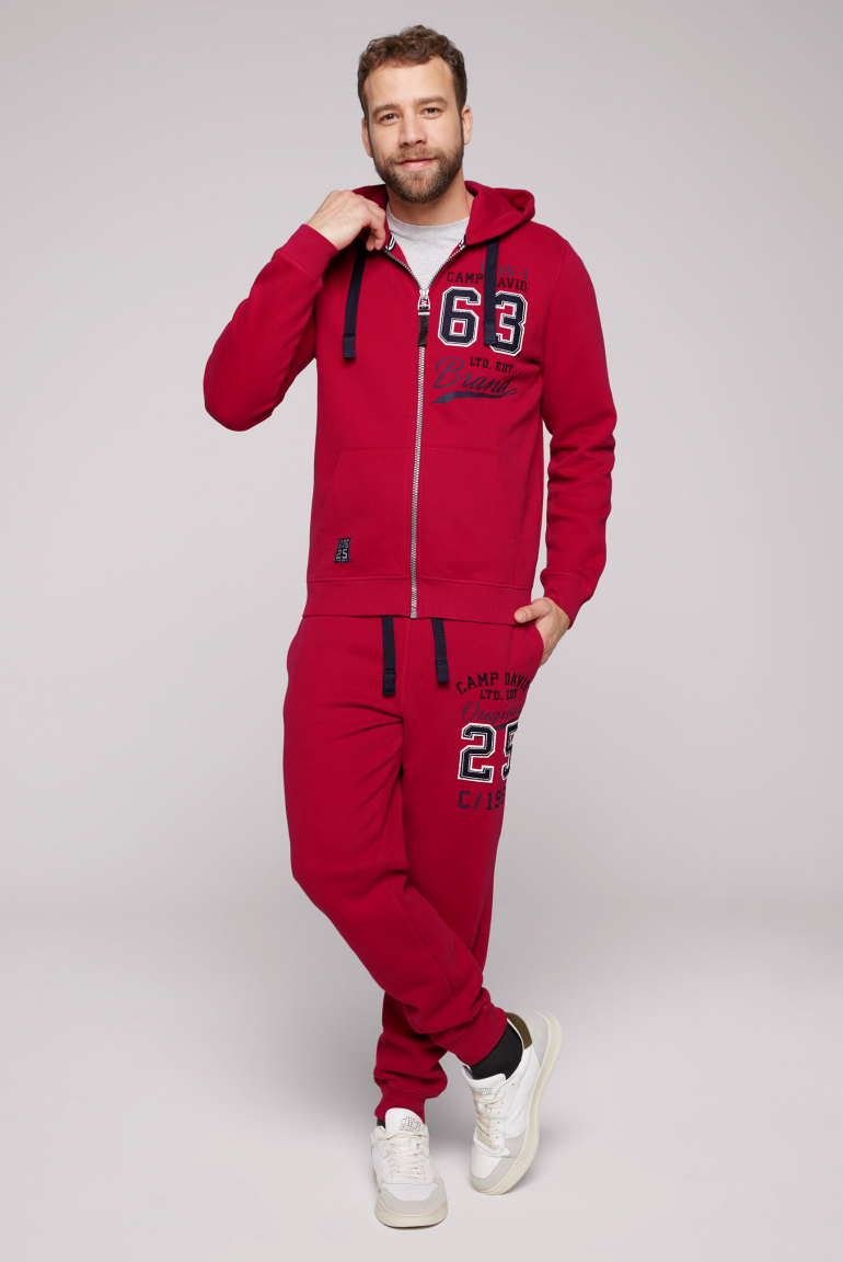 Kapuzensweatjacke mit Retro-Artwork