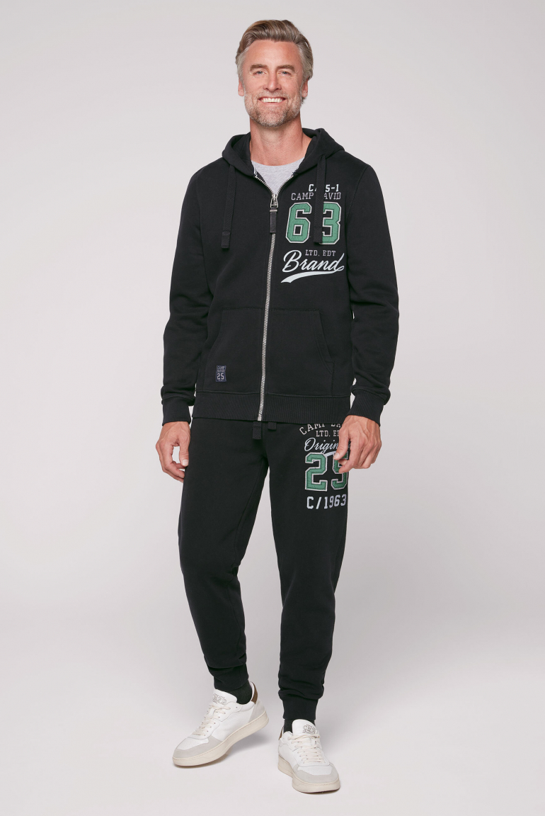 Kapuzensweatjacke mit Retro-Artwork