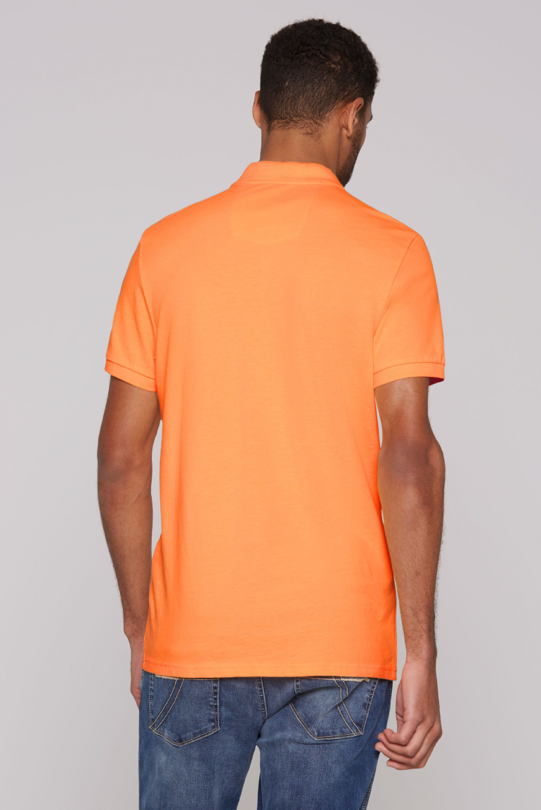 Kurzarmpolo aus Pikee mit Logo Artwork