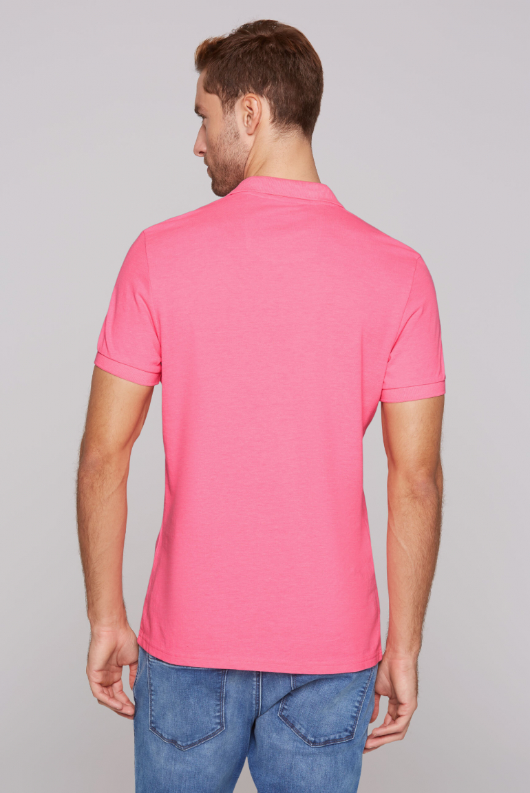 Kurzarmpolo aus Pikee mit Logo Artwork