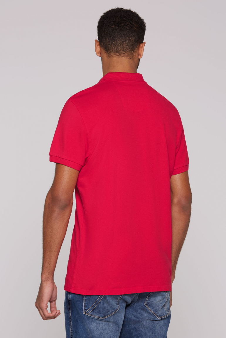 Kurzarmpolo aus Pikee mit Logo Artwork