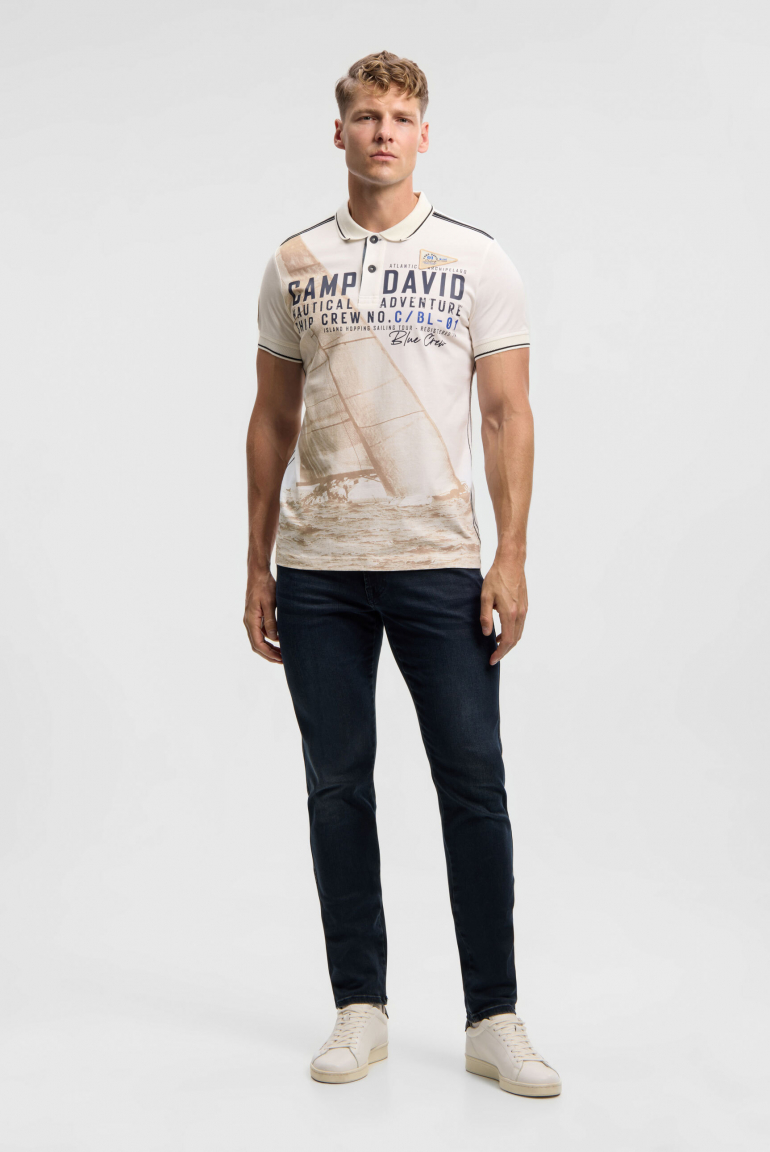 Kurzarmpolo mit Logo- und Photoprint