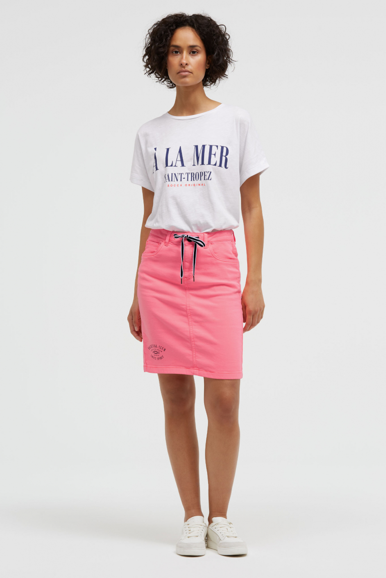 Kurzer Jeansrock AN:NE mit Print