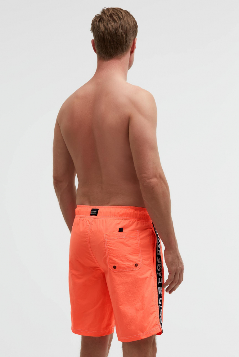 Lange Badeshorts mit Logo-Tapes