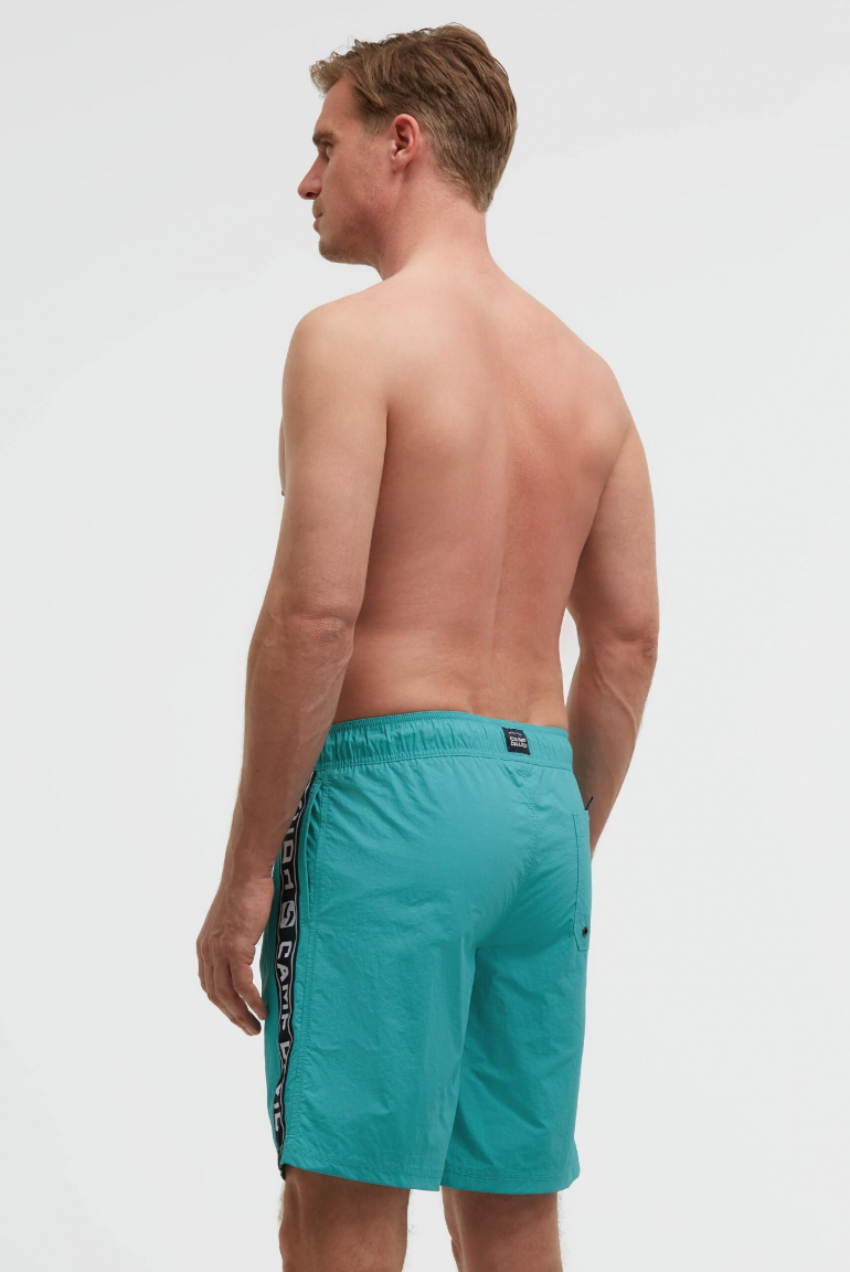 Lange Badeshorts mit Logo-Tapes