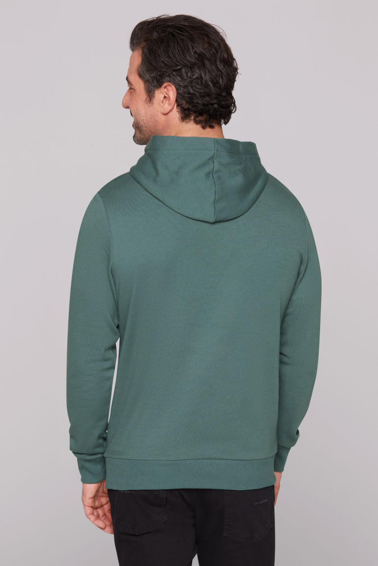 Leichter Hoodie mit Label Print