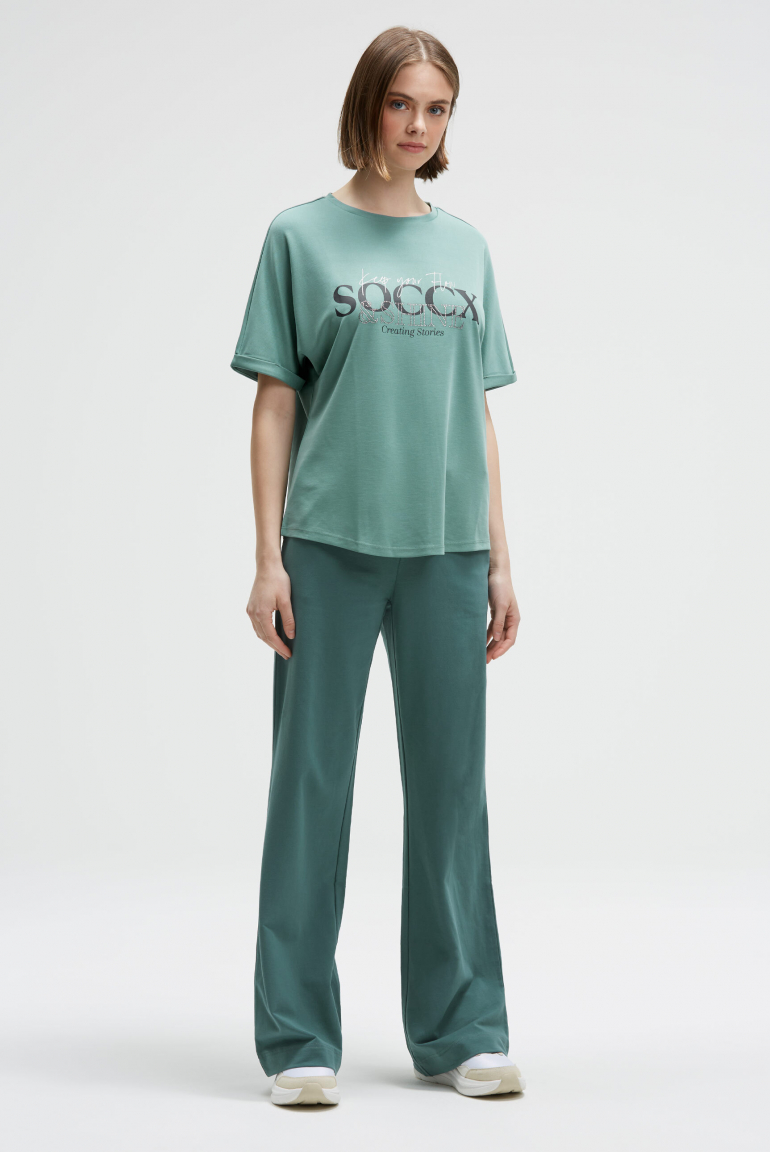 Logo T-Shirt mit Schmucksteinen