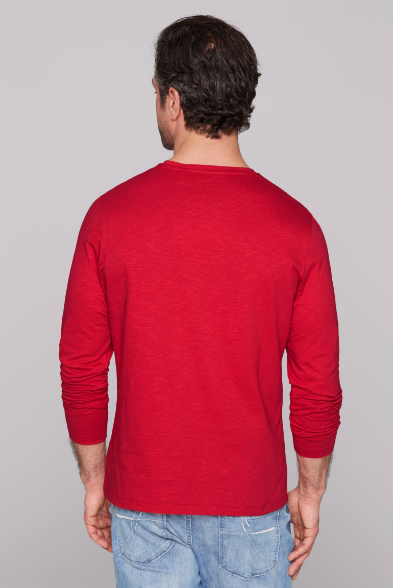 Longsleeve mit Label Print im Used Look