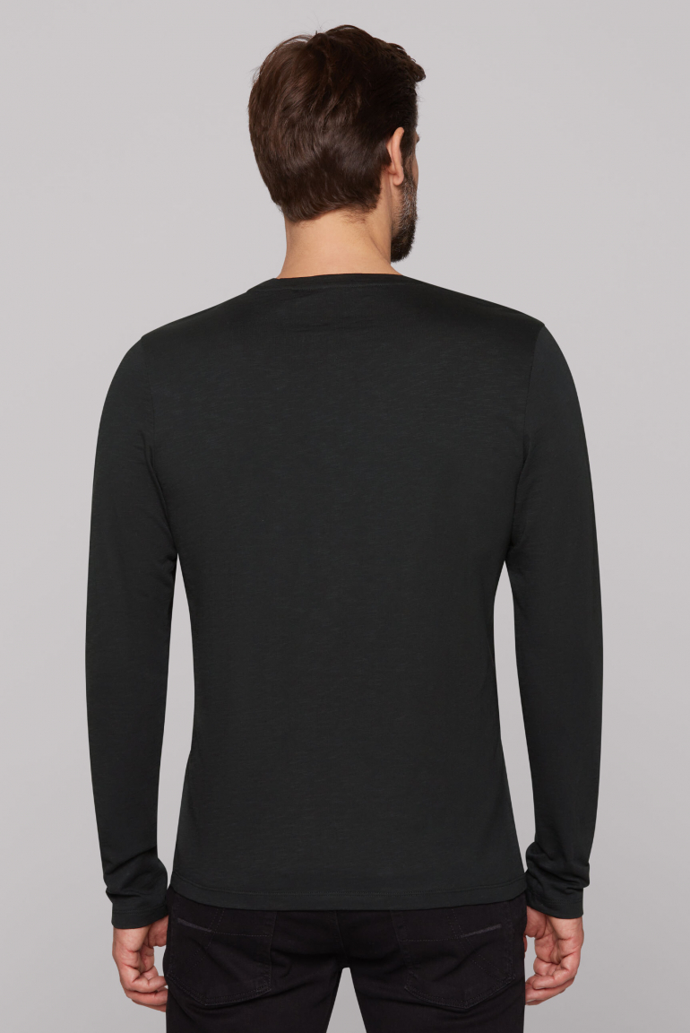 Longsleeve mit Label Print im Used Look