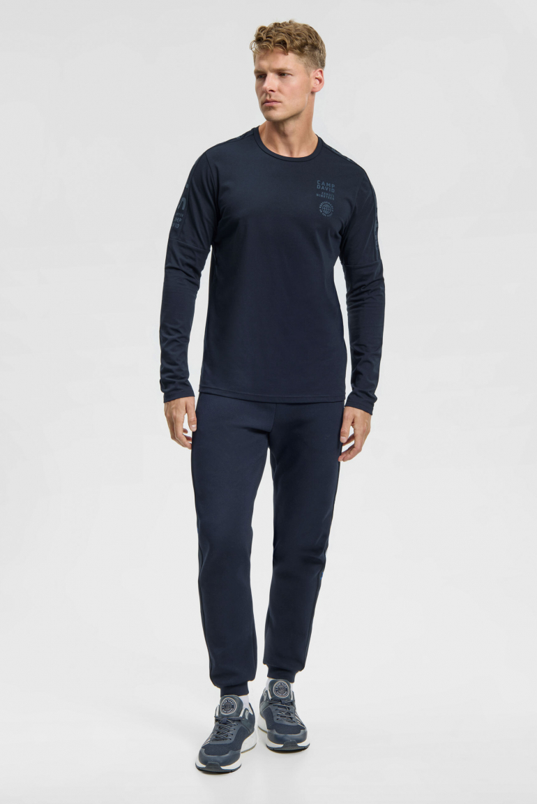 Longsleeve mit reflektierendem Schulter-Artwork