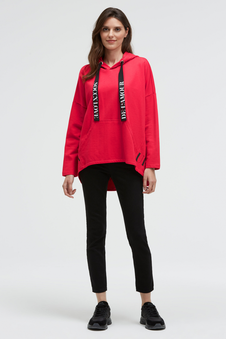 Oversized Hoodie mit Logo Print