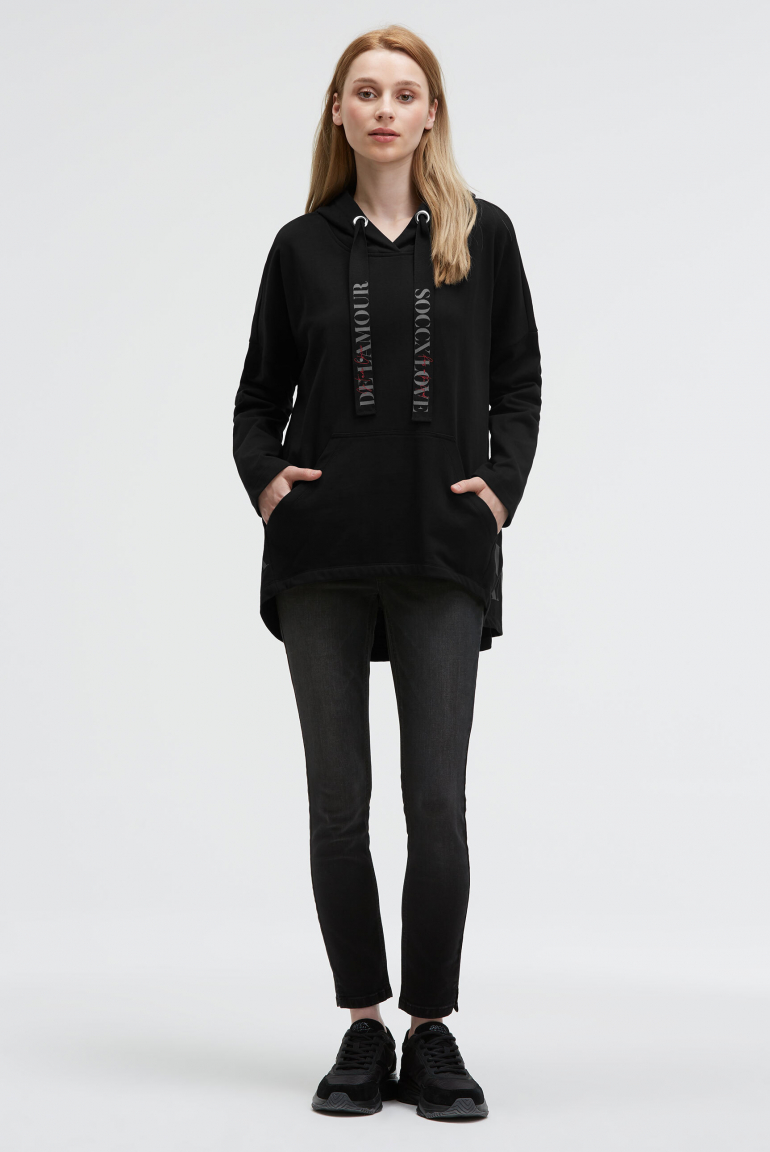Oversized Hoodie mit Logo Print