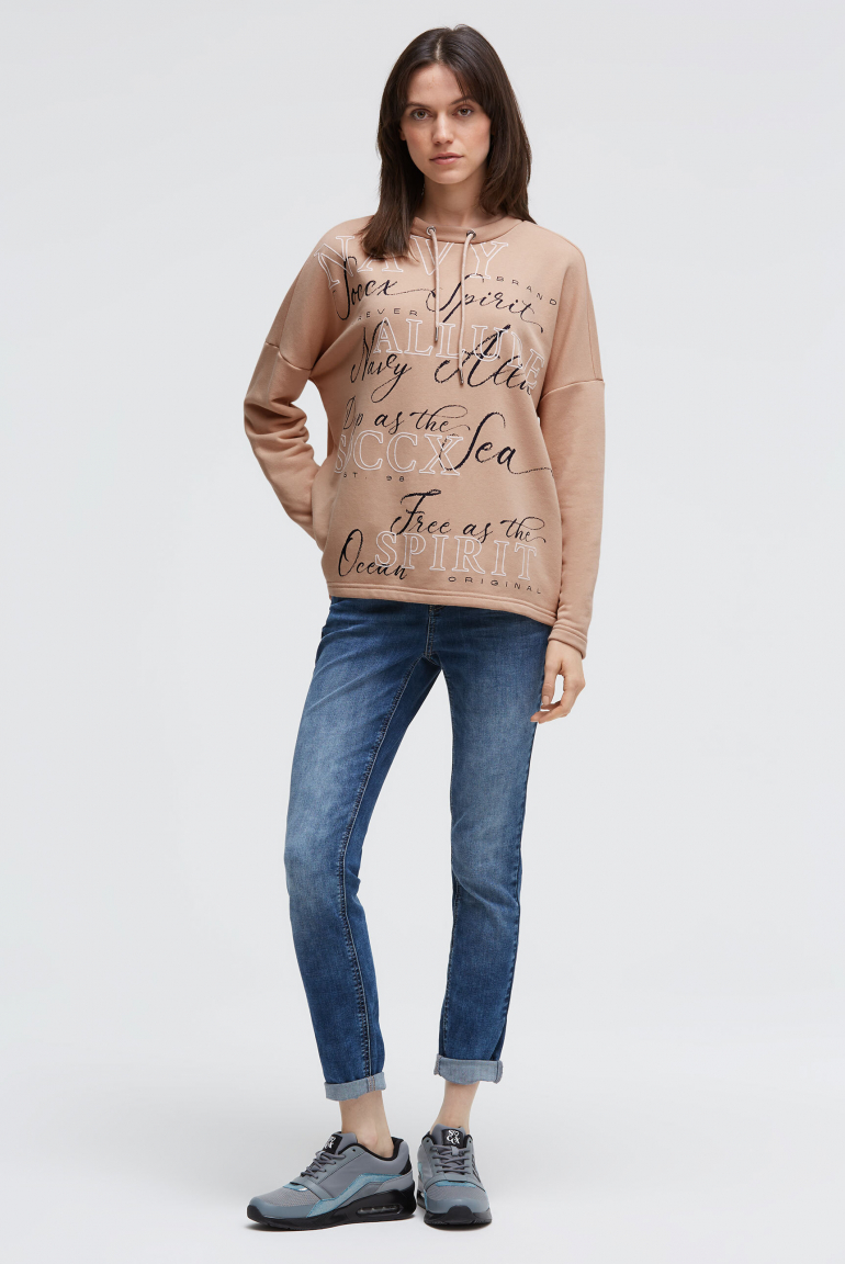 Oversized Sweatshirt mit Wording Print