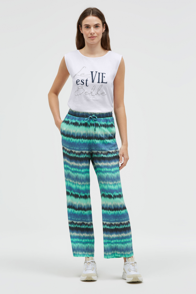 Palazzohose mit All Over Print