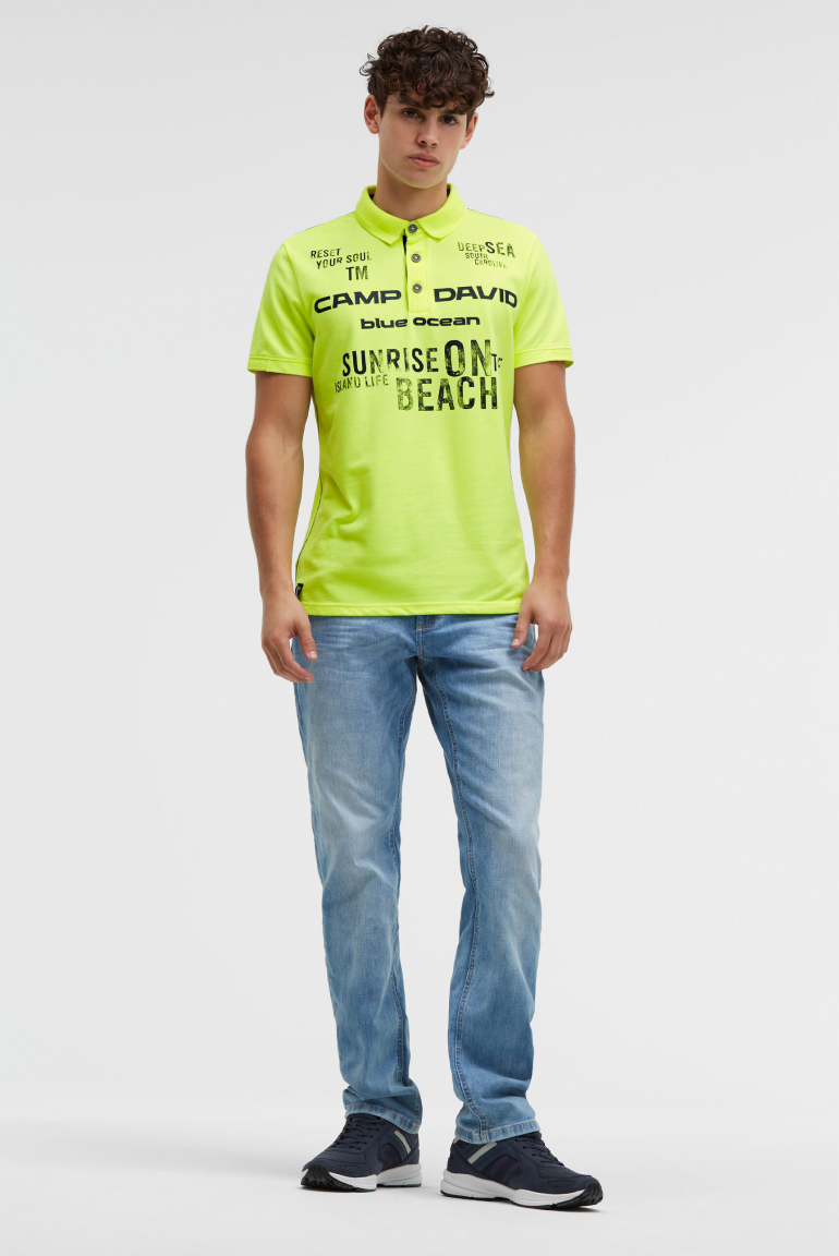 Pikee-Polo Kurzarm mit Rubber Prints