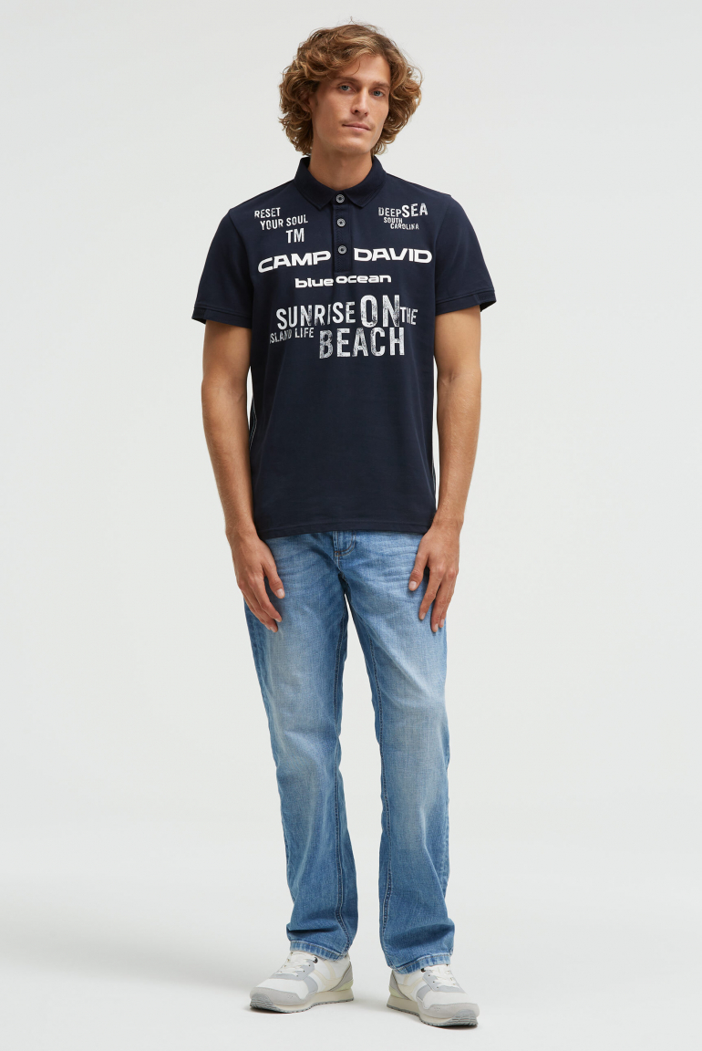 Pikee-Polo Kurzarm mit Rubber Prints