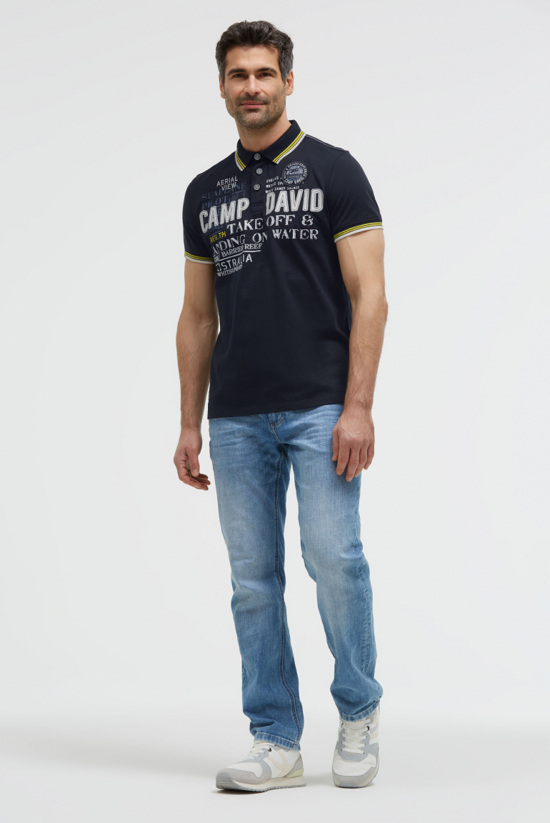 Poloshirt Kurzarm mit Logo-Applikationen