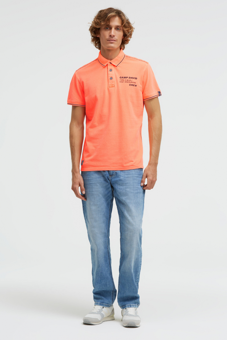 Poloshirt Kurzarm mit Struktur-Details