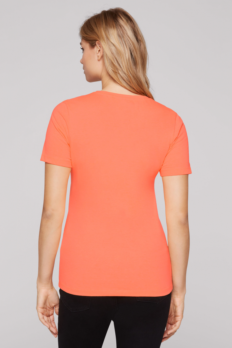 Rundhalsshirt mit Logo Print