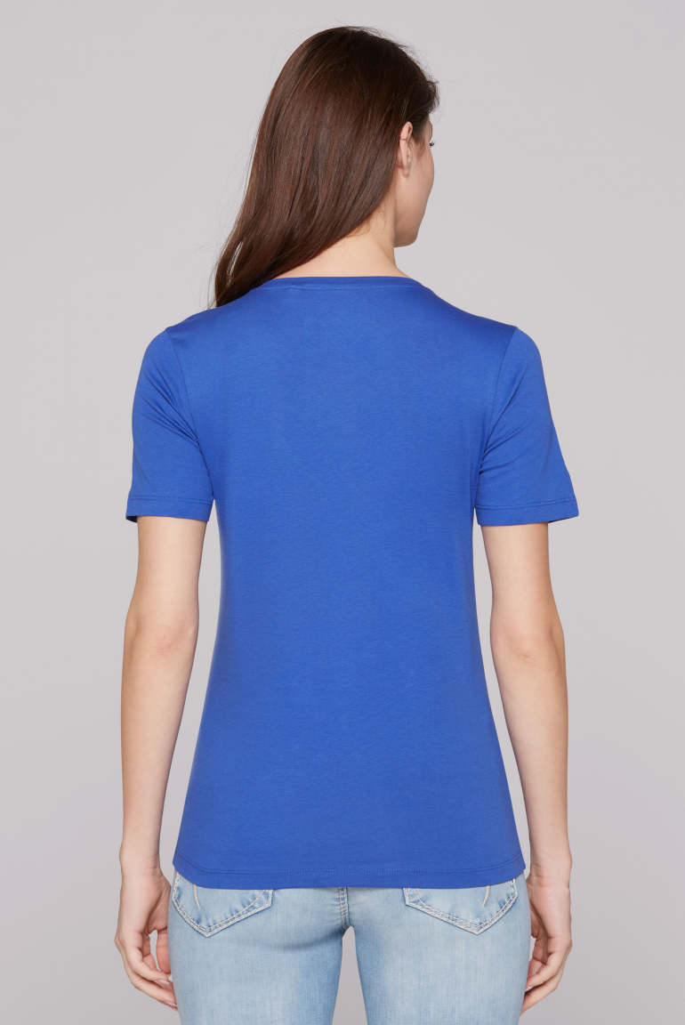 Rundhalsshirt mit Logo Print