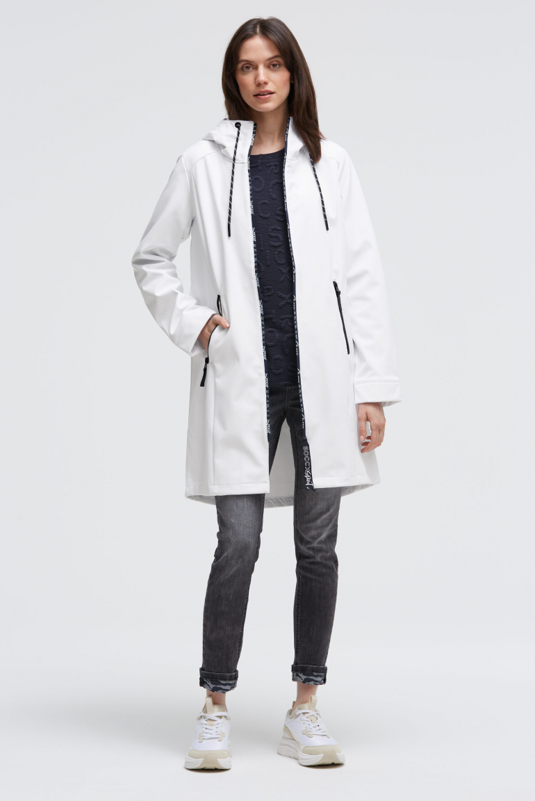 Softshell-Parka mit Kapuze