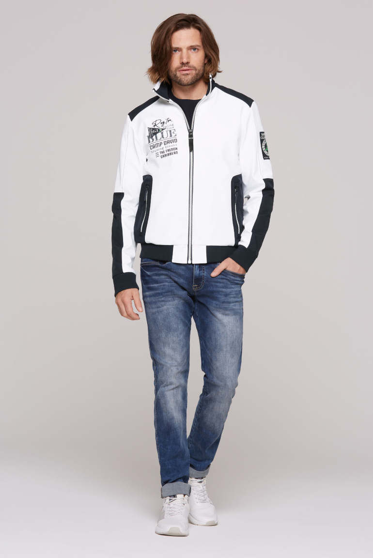 Softshelljacke mit Colour-Blocking