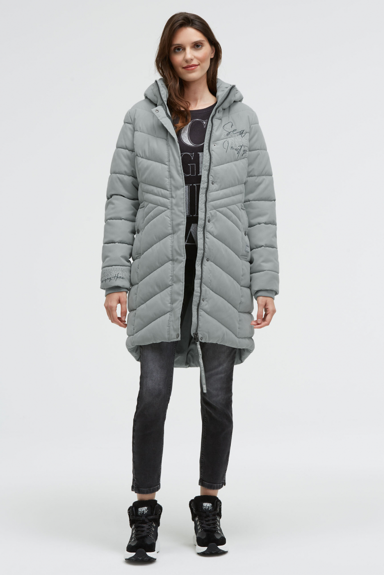 Stepp-Parka mit abtrennbarer Kapuze