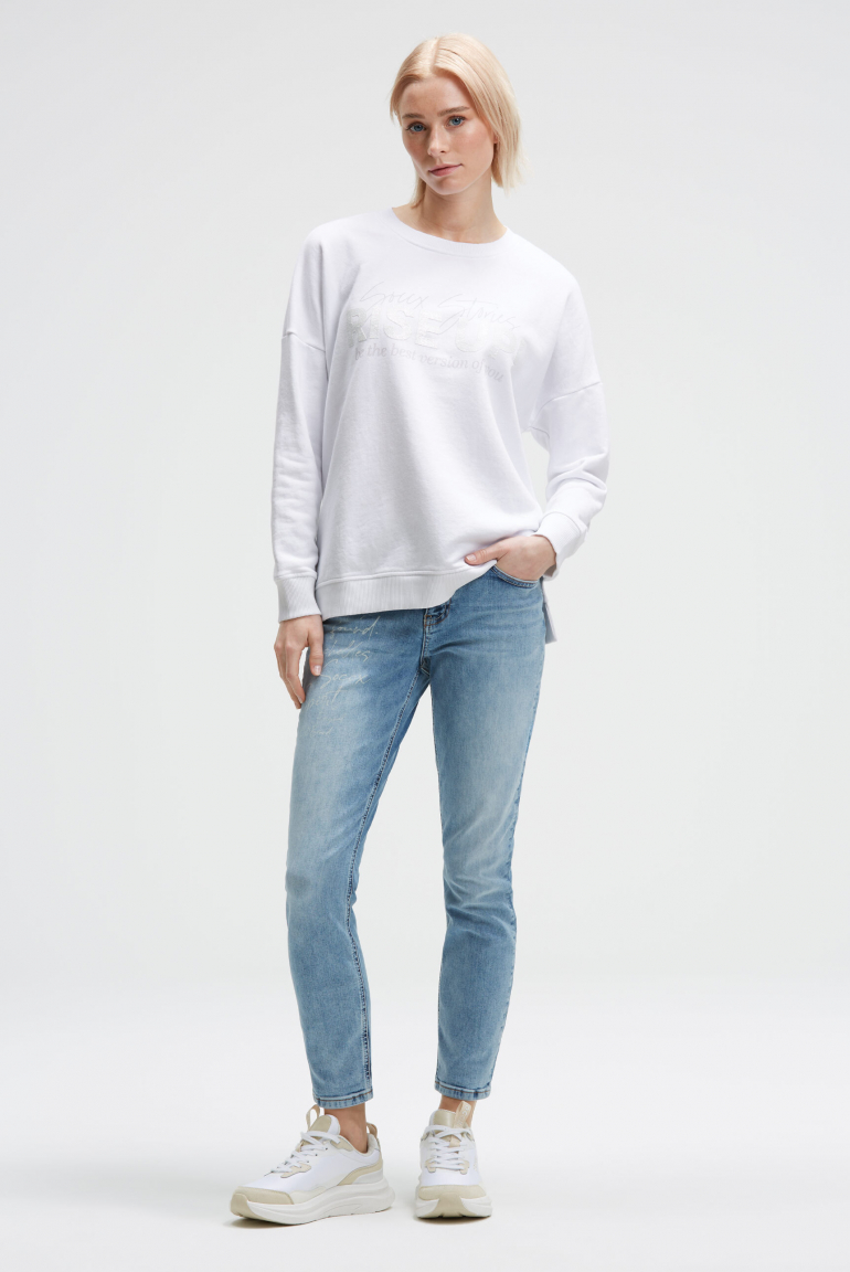 Sweatshirt mit Glitter Rubber Print