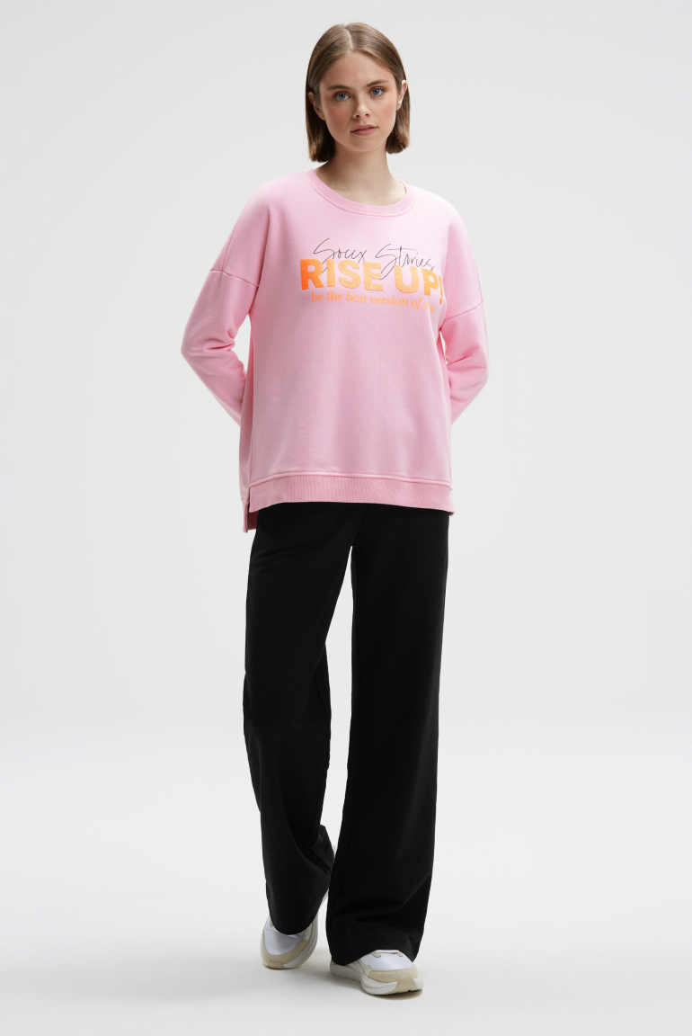 Sweatshirt mit Glitter Rubber Print