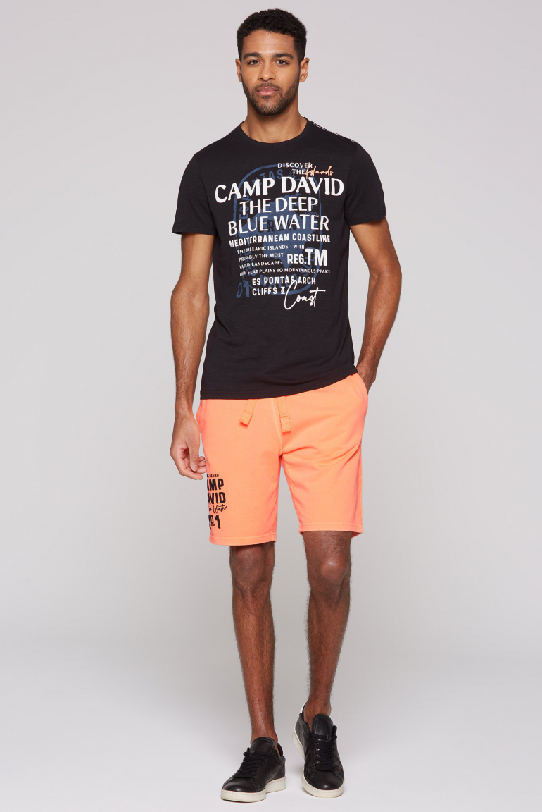 Sweatshorts mit Logo-Puff-Print