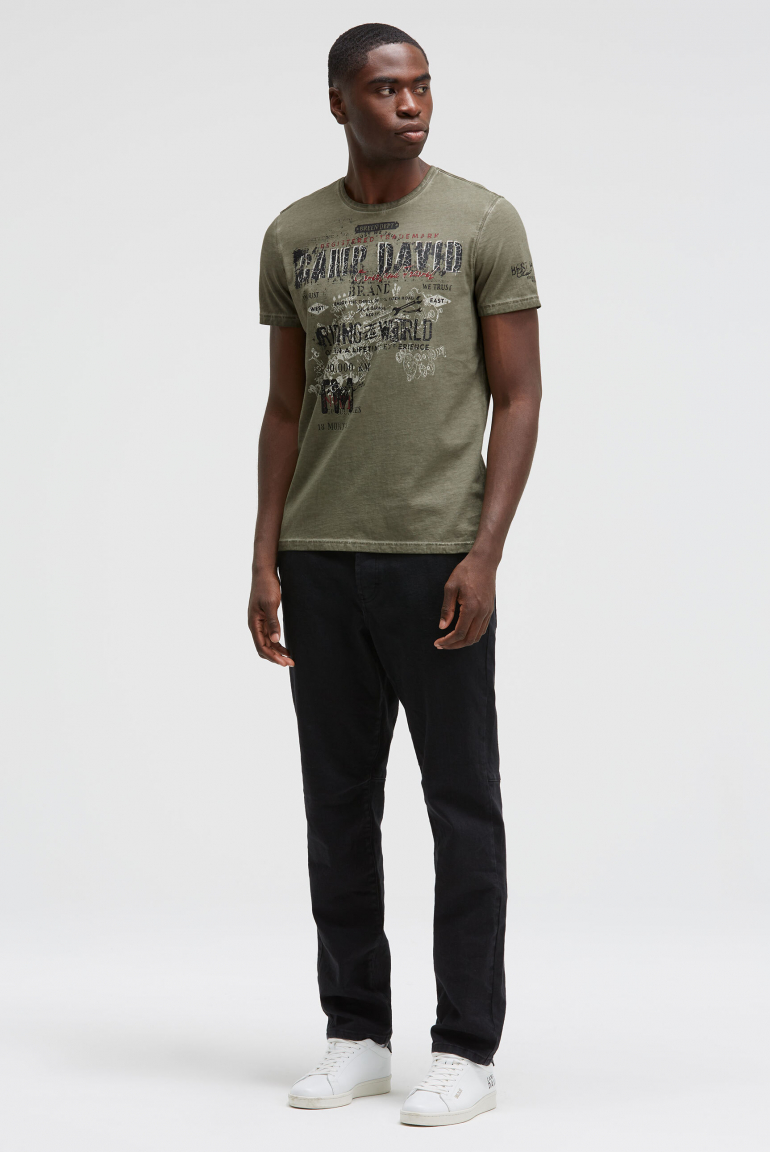 T-Shirt im Used Look mit Crack Prints