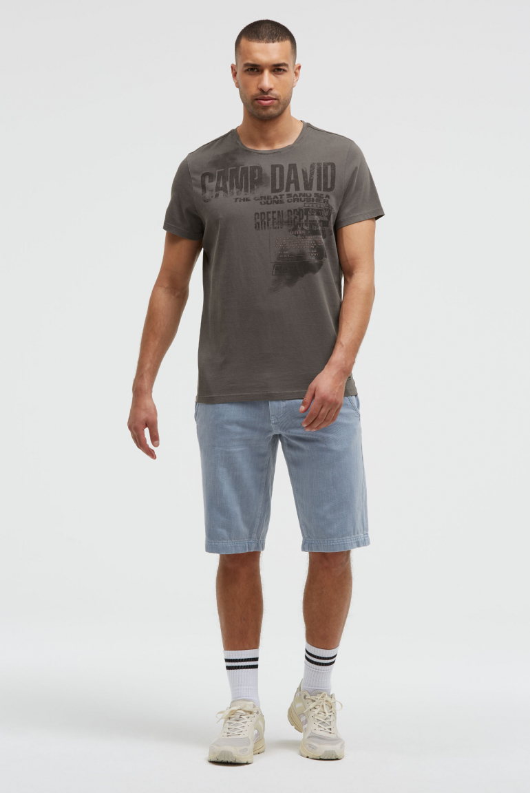 T-Shirt mit Photo- und Rubber-Print