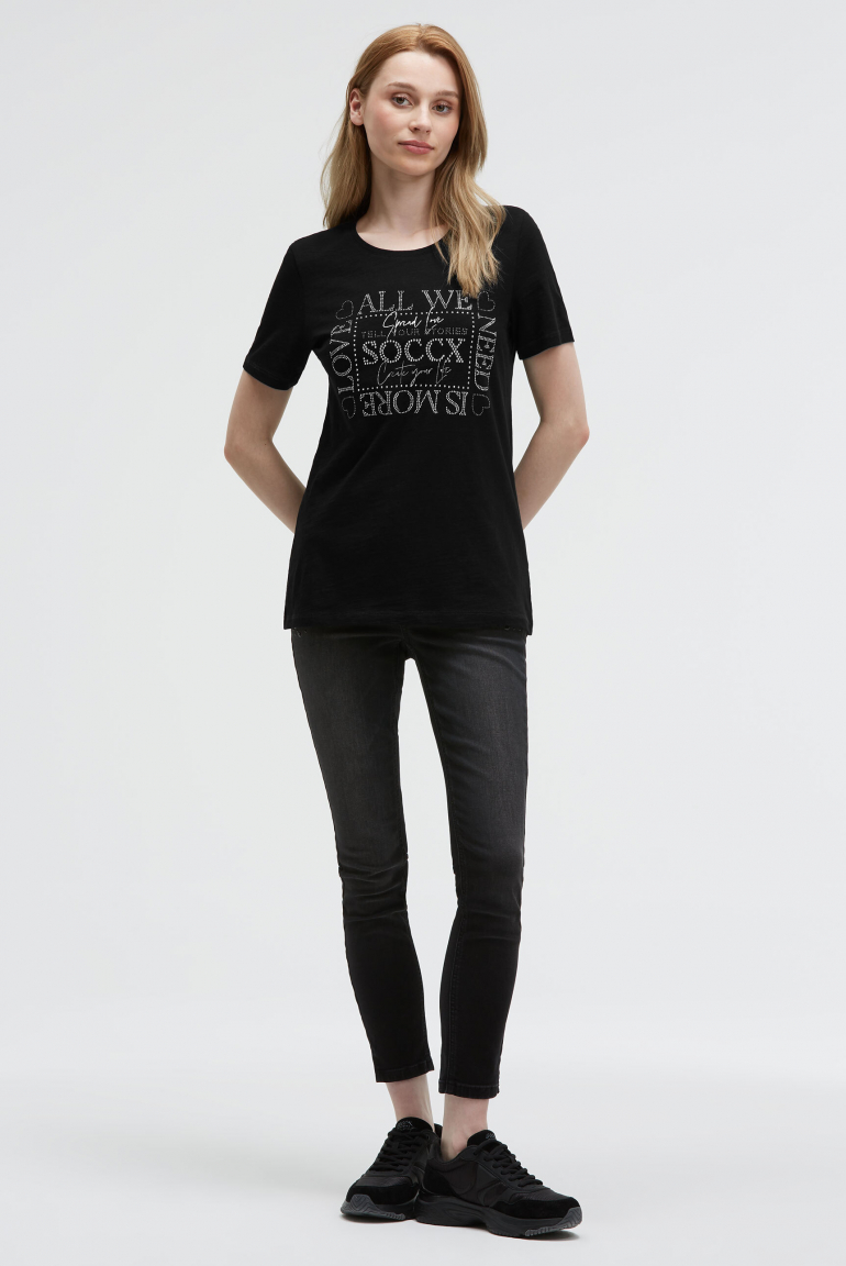 T-Shirt mit Rundhalsausschnitt und Artwork