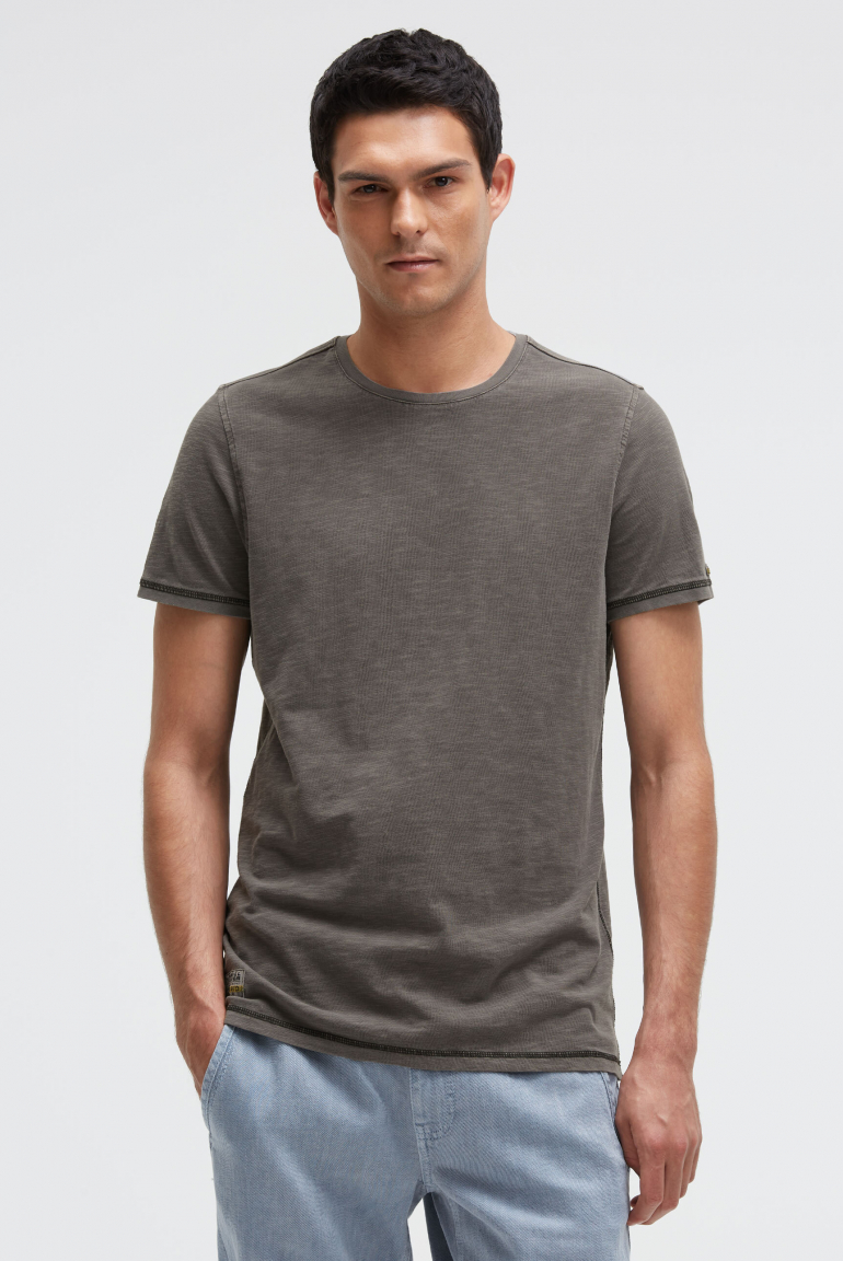 T-Shirt mit Tapes und Rücken-Print