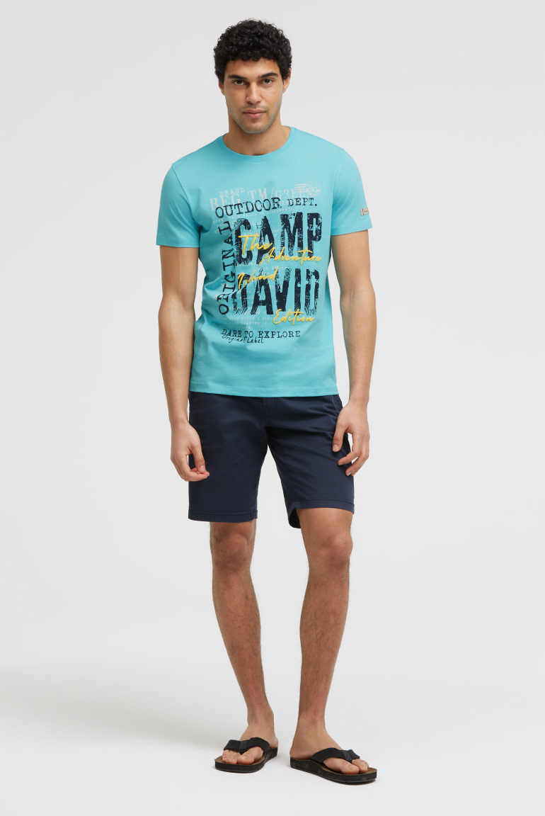 T-Shirt Rundhals mit Logo Prints