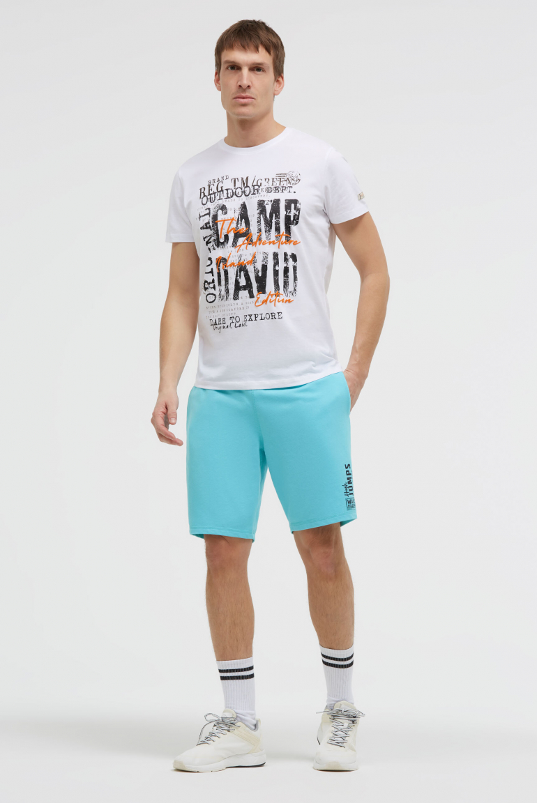 T-Shirt Rundhals mit Logo Prints