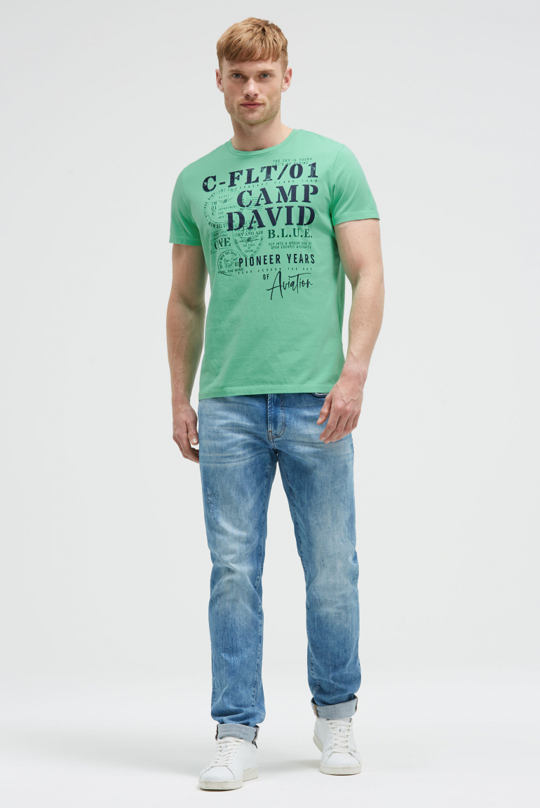 T-Shirt Rundhals mit Puffprint