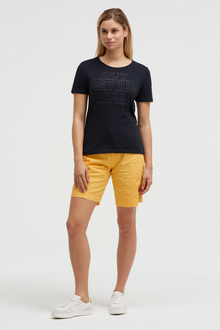 T-Shirt Rundhals mit Rubber Print