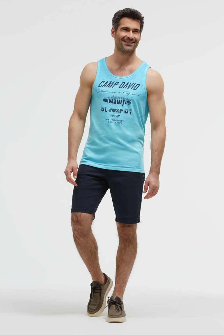 Tanktop mit Ausbrenner-Effekten und Prints