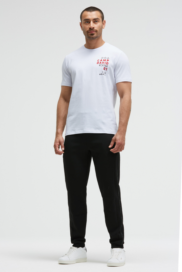 Trainingshose aus Interlock mit Seitentapes