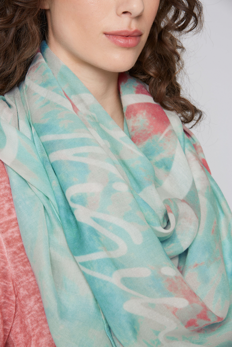 Tuch mit Tropical Colour Batik Print