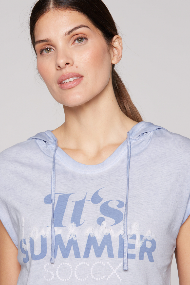 Ärmelloses Kapuzenshirt mit Artwork