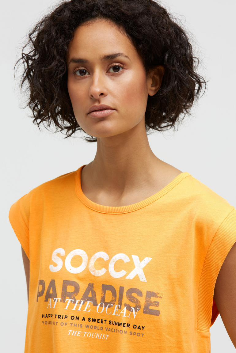 Ärmelloses Shirt mit Logo Prints