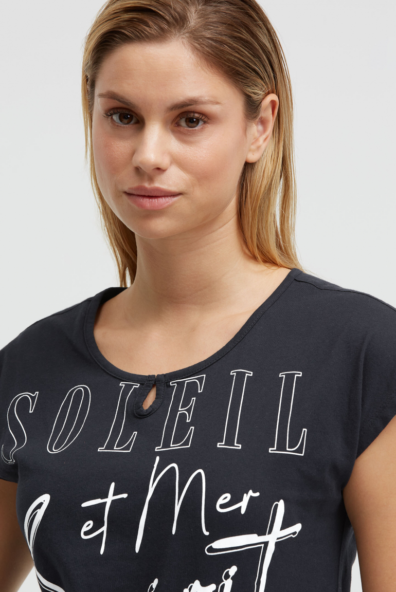 Ärmelloses Shirt mit Wording Print