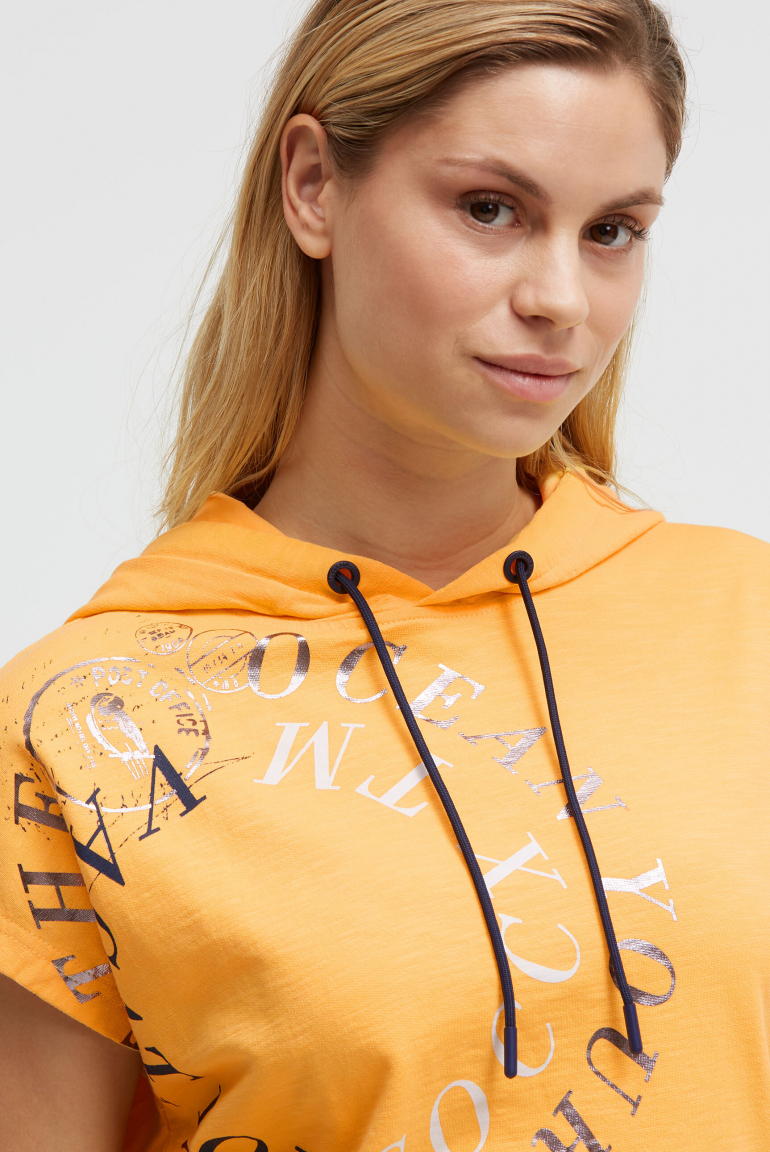 Ärmelloses Sweatshirt mit Kapuze und Artwork