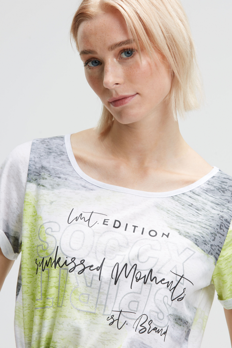 Ausbrenner-T-Shirt mit All Over Print