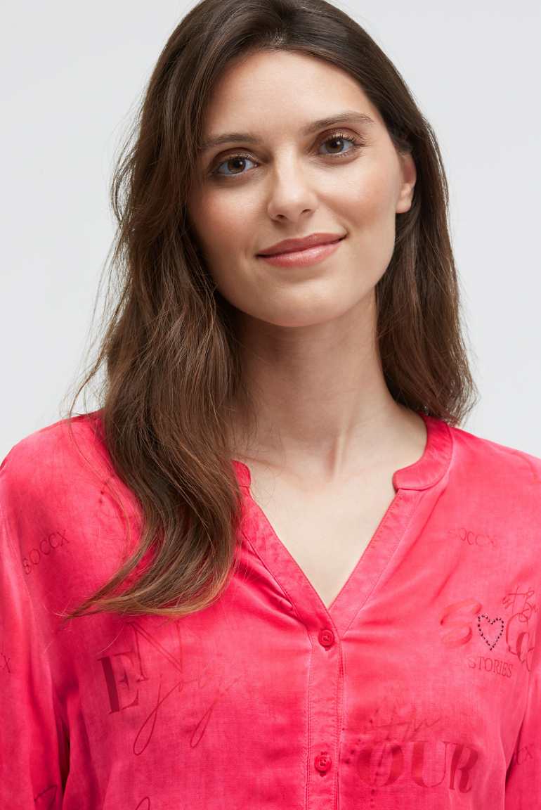 Bluse mit All Over Print