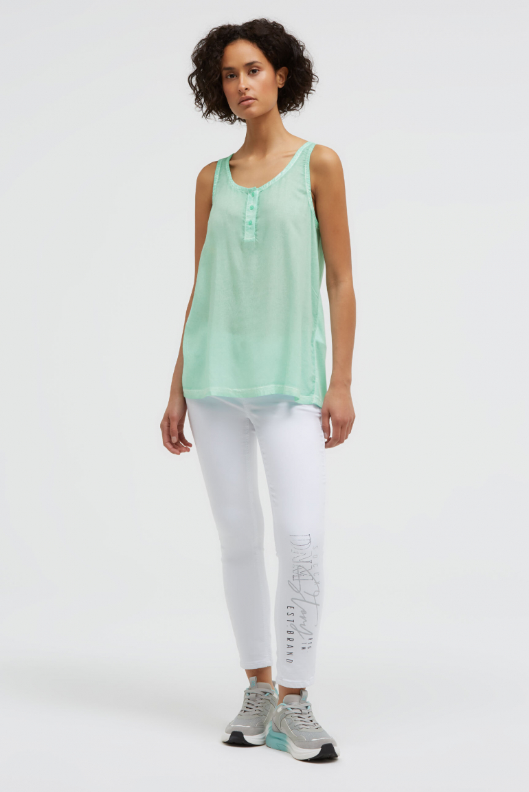 Henley-Top Oil Dyed mit Rückenprint