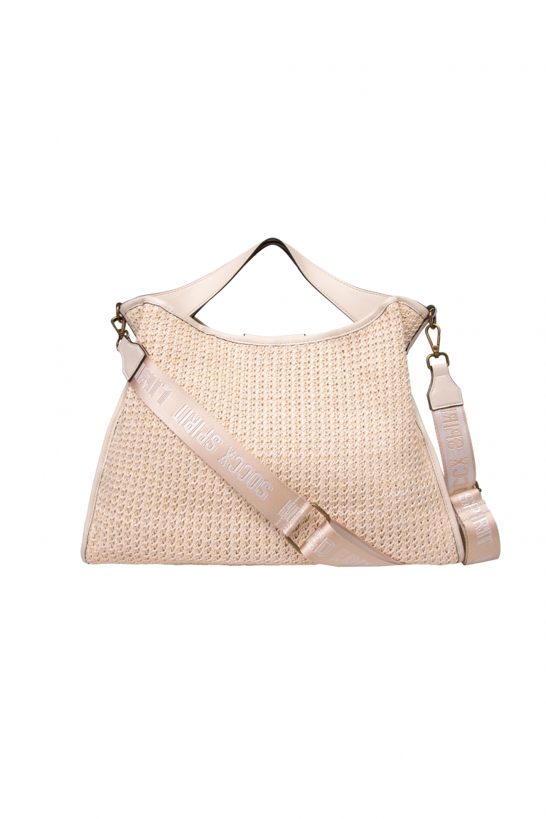 Hobo Bag im Häkel-Design mit Logo-Wechselgurt