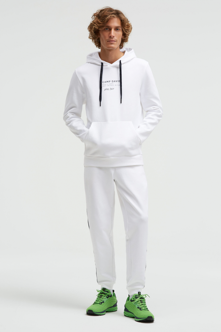 Hoodie aus Interlock mit Backprint